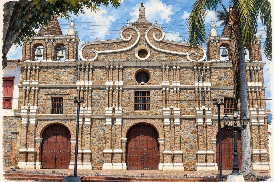 Ilustraci&oacute;n editorial: Iglesia de Santa B&aacute;rbara