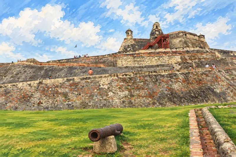 Ilustraci&oacute;n editorial: Castillo de San Felipe de Barajas