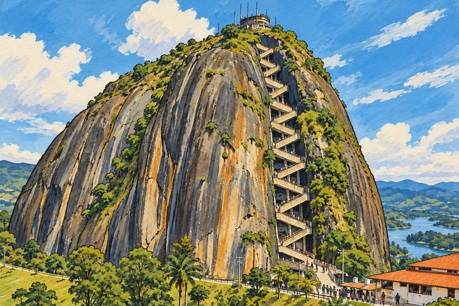 Ilustraci&oacute;n editorial: Piedra del Pe&ntilde;ol (Pe&ntilde;&oacute;n de Guatap&eacute;)