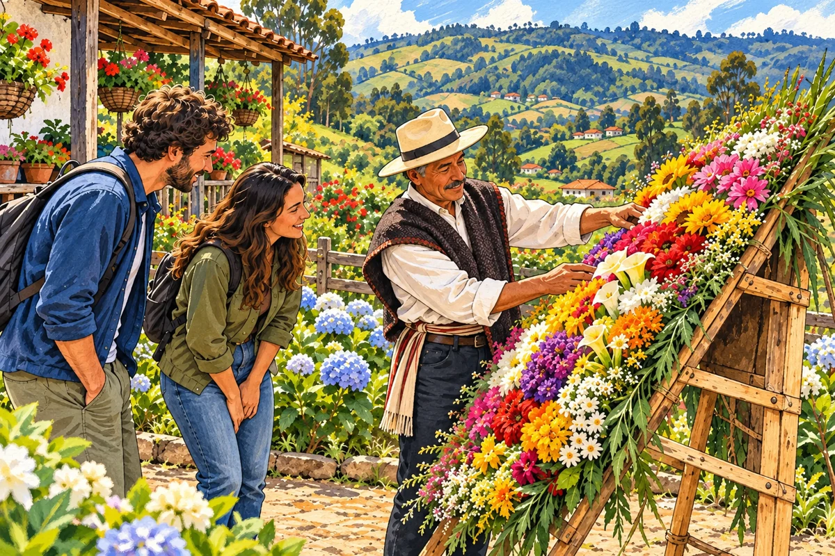 Ilustraci&oacute;n editorial: Experiencia silletera en Santa Elena