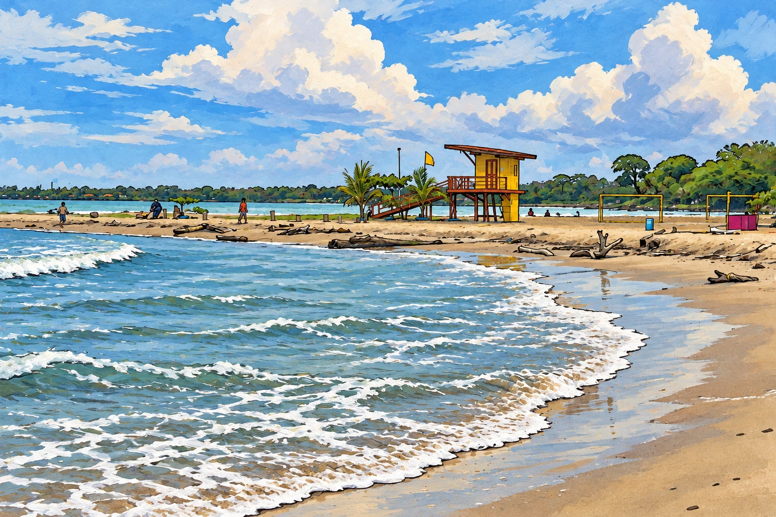 Ilustraci&oacute;n editorial: Playas urbanas