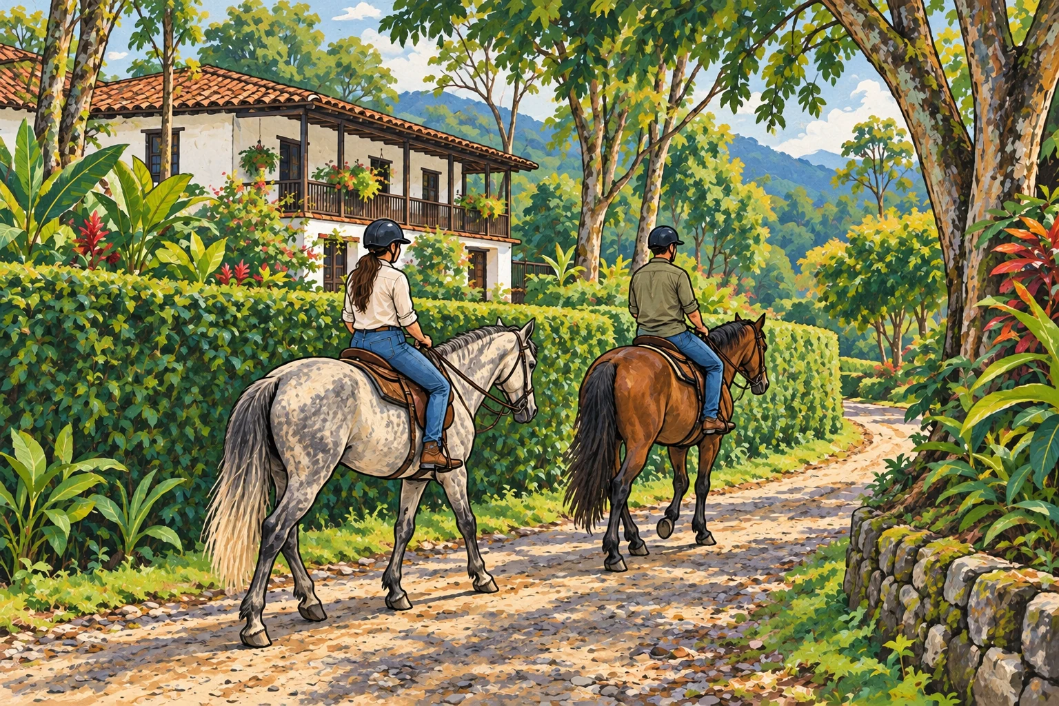 Ilustraci&oacute;n editorial: Cabalgata (alrededores)