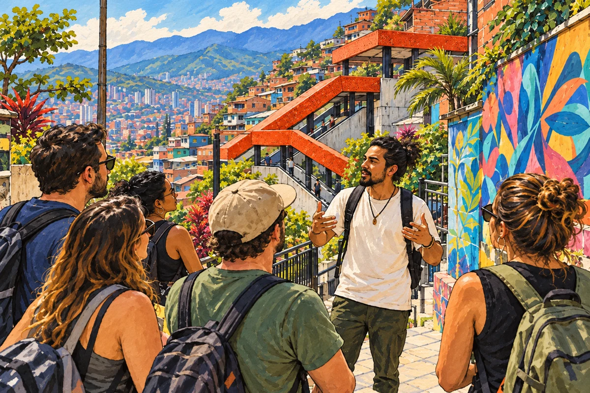 Ilustraci&oacute;n de Recorrido por la ciudad y Comuna 13