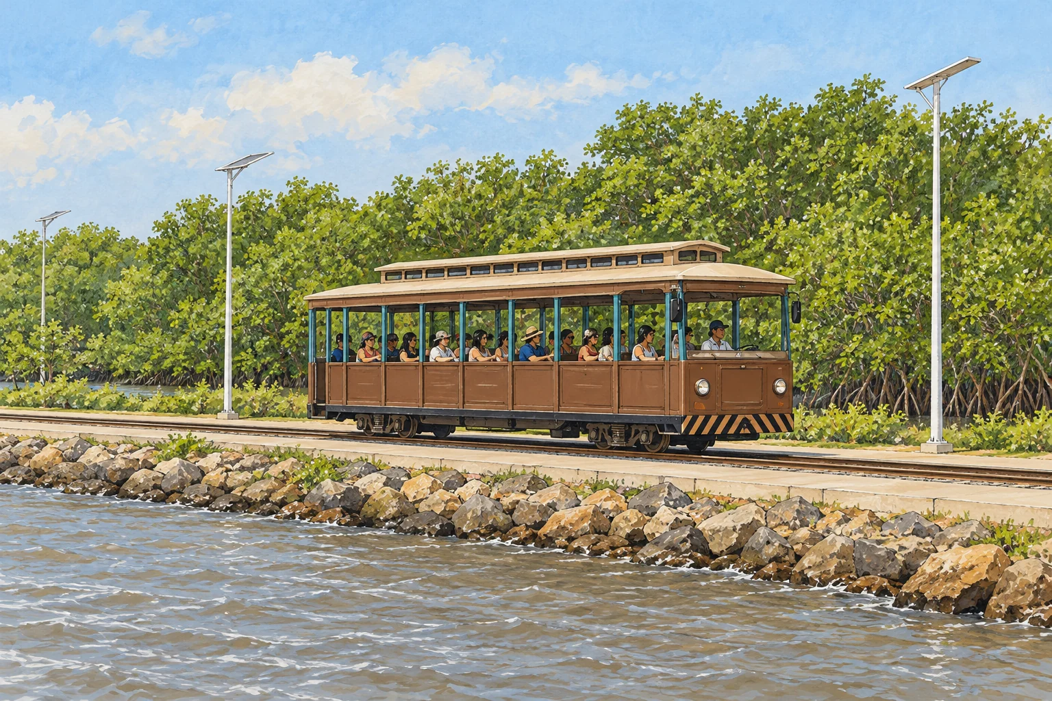 Tren tur&iacute;stico hacia Puerto Mocho