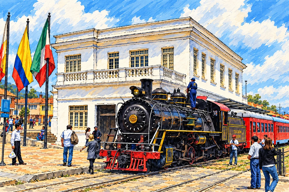 Estaci&oacute;n del Tren &middot; ilustraci&oacute;n editorial