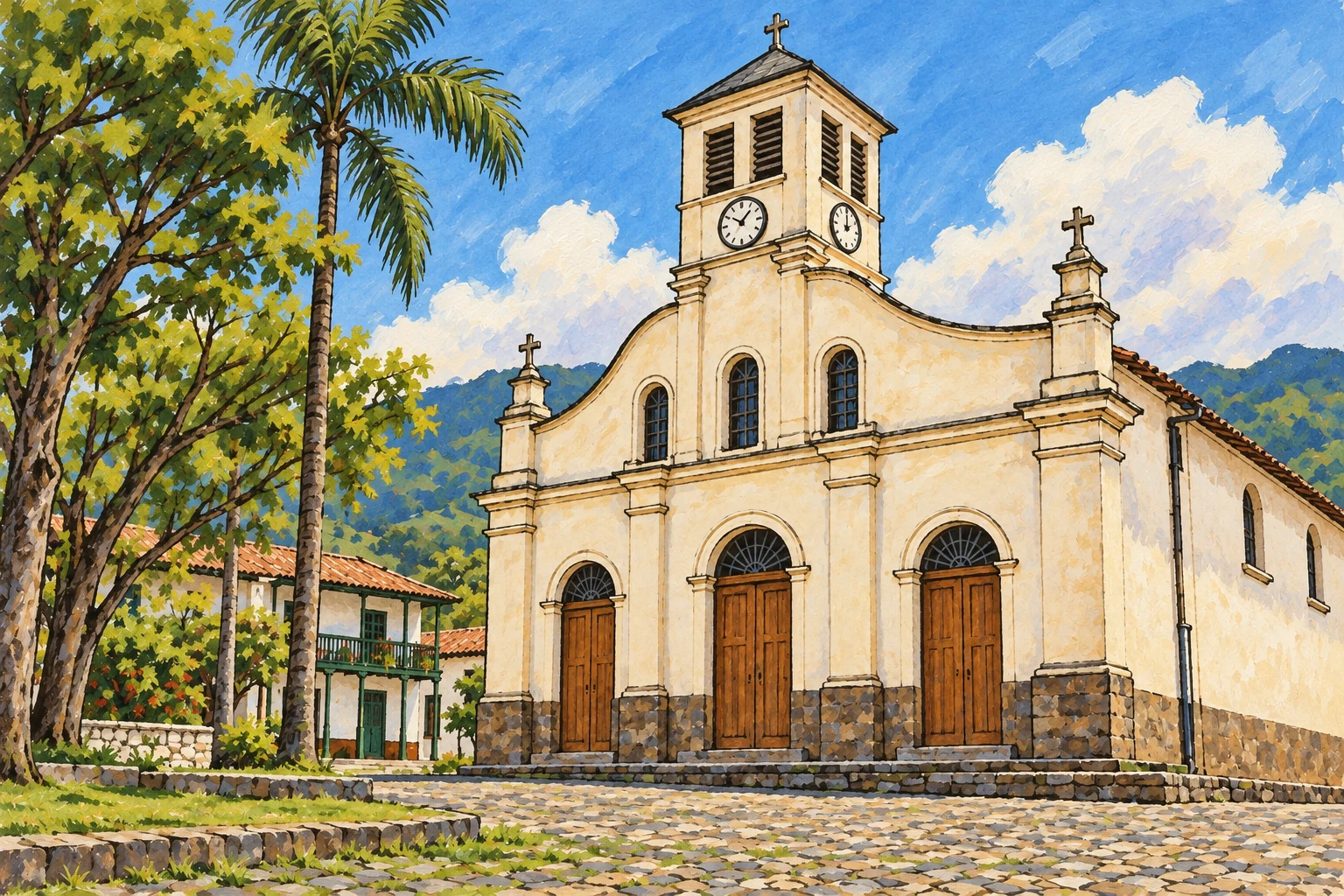 Ilustraci&oacute;n editorial: Capilla de Cauca Viejo