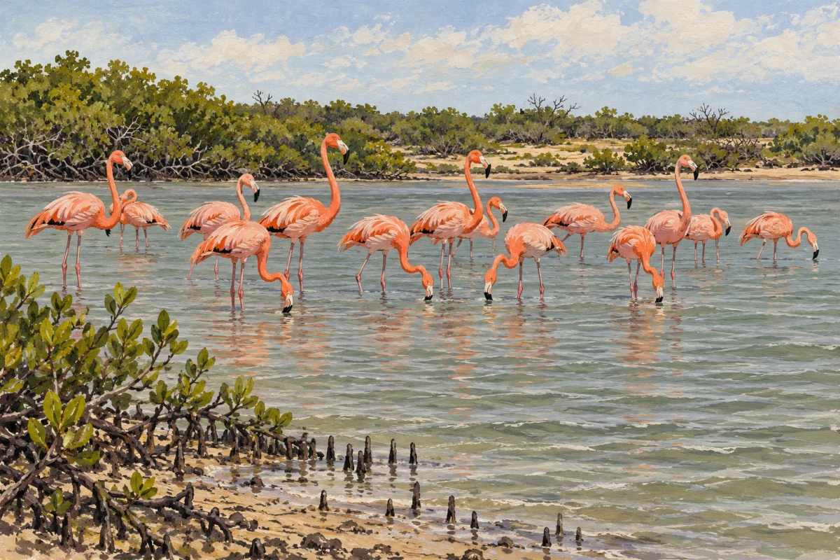 Avistamiento de flamencos en Camarones